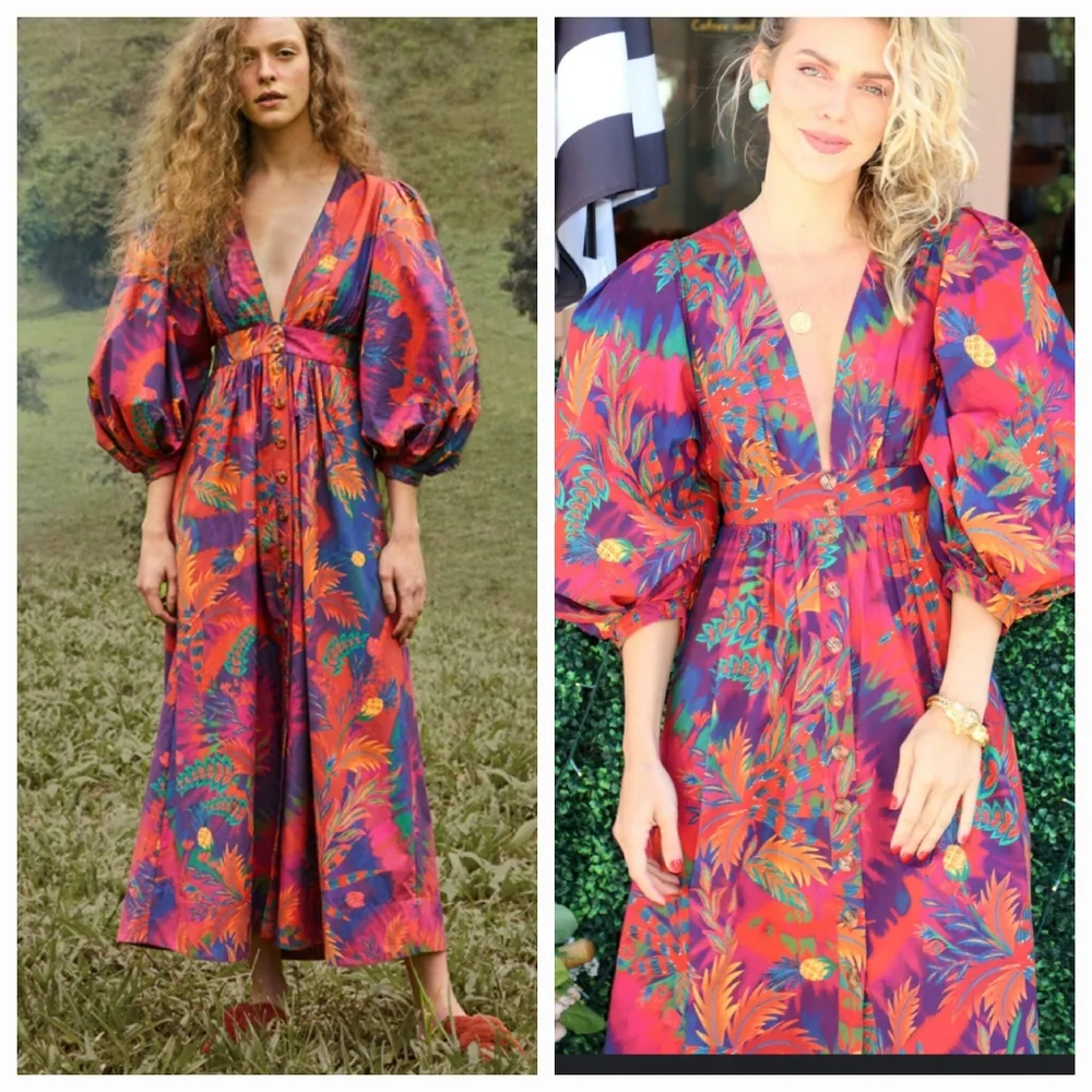 Farm Rio Tie Dye Forest Maxi Dress - Picture 1 of 7